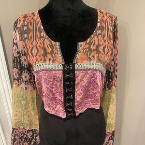 Free People Vibrant Multicolor Crop Top